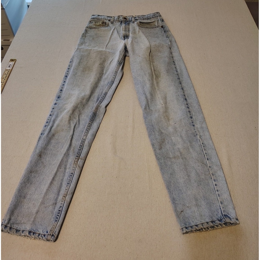 Vintage 90's Light Wash Denim Jeans Mens Relaxed Casual Streetwear Size 34x32 14